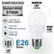 4 Pack RGB LED Light Bulb, Color Changing 40W Equivalent,5700K Daylight White, 450LM Dimmable 5W E26 Screw Base RGBW, Mood Light Bulb - 12 Color Choices - Timing Infrared Remote Control Included (4 Pack)